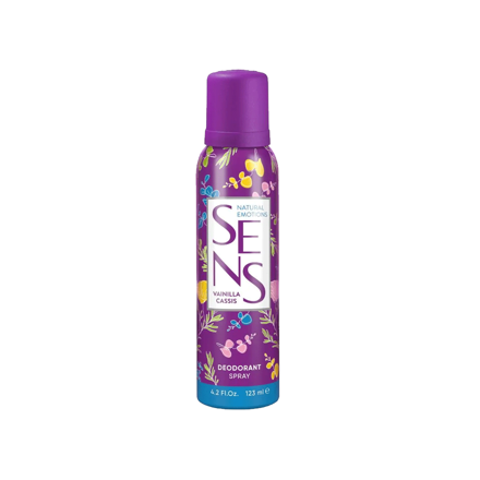 Imagen de DESODORANTE SENS VAINILLA Y CASSIS X 123 ML